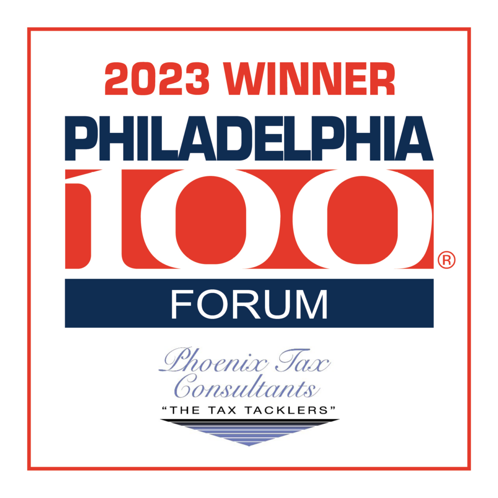 2023 Philadelphia 100 Forum Winner Phoenix Tax Consultants